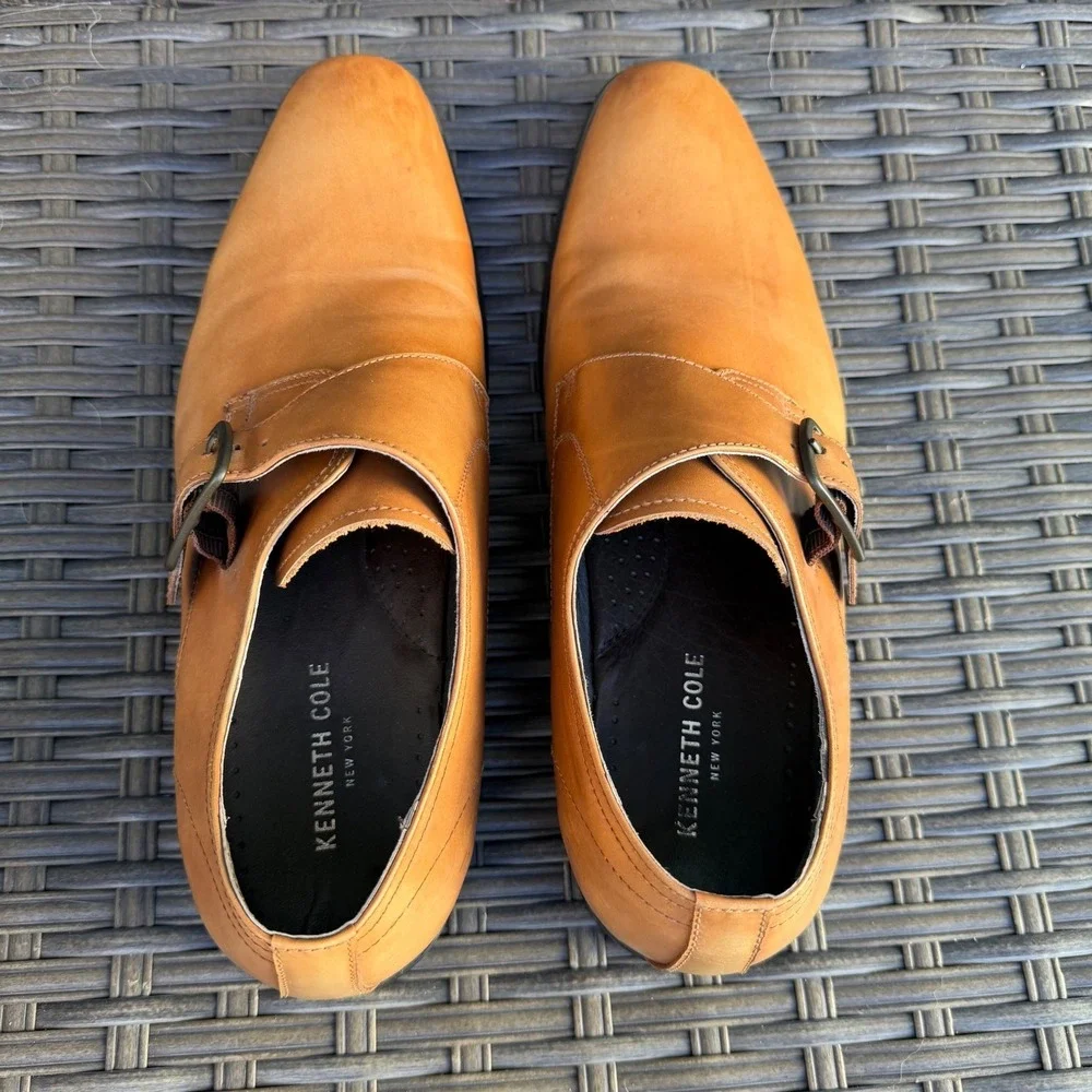 Kenneth Cole New York Mens Sz 10  Tan Leather